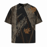MIDNIGHT LEAVES OVERSIZED FLEECE TEE