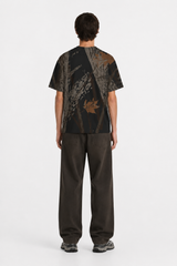 MIDNIGHT LEAVES OVERSIZED FLEECE TEE