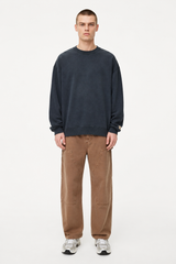 GARMENT WASH CREW SWEATSHIRT