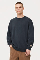 GARMENT WASH CREW SWEATSHIRT