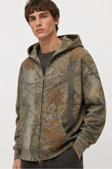 MAPLE LEAVES ZIP HOODIE